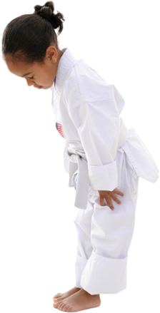 karate student bowing